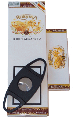 3-pack Vegas Robaina Don Alejandro med Snoppare och T�ndstickor