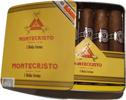 Montecristo Media Corona 5-pack plåtask Montecristo Media Corona 5-pack plåtask